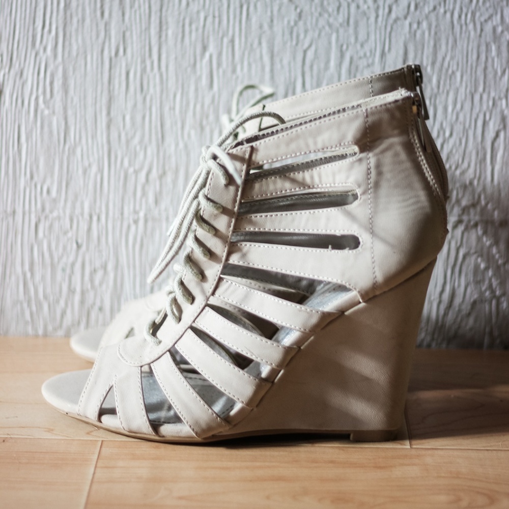 Lace Up Wedges